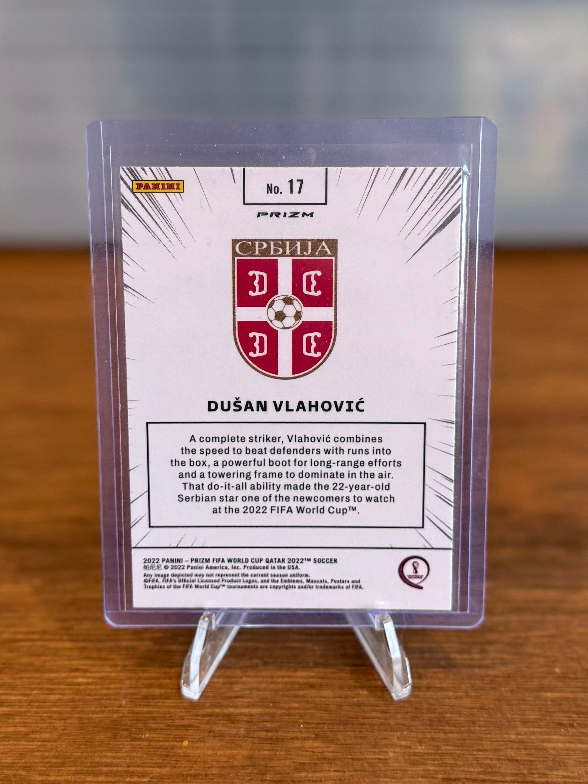 2022 Panini Prizm World Cup Qatar Dusan Vlahovic Manga #17