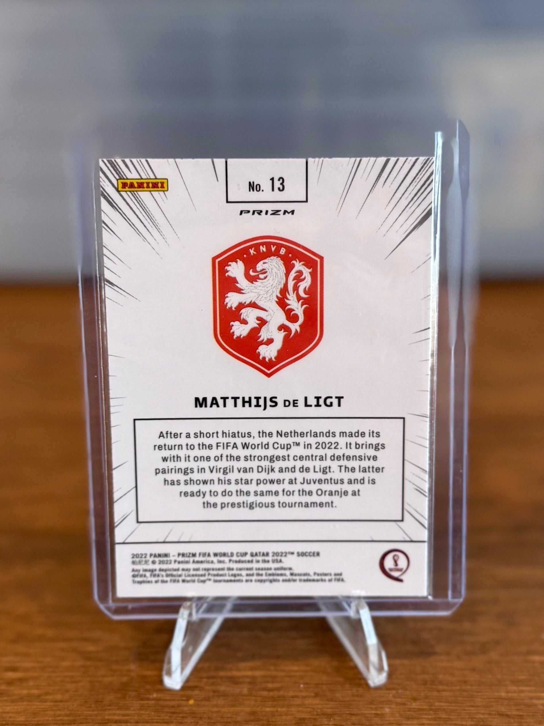 2022 Panini Prizm World Cup Qatar Matthijs de Ligt Manga #13