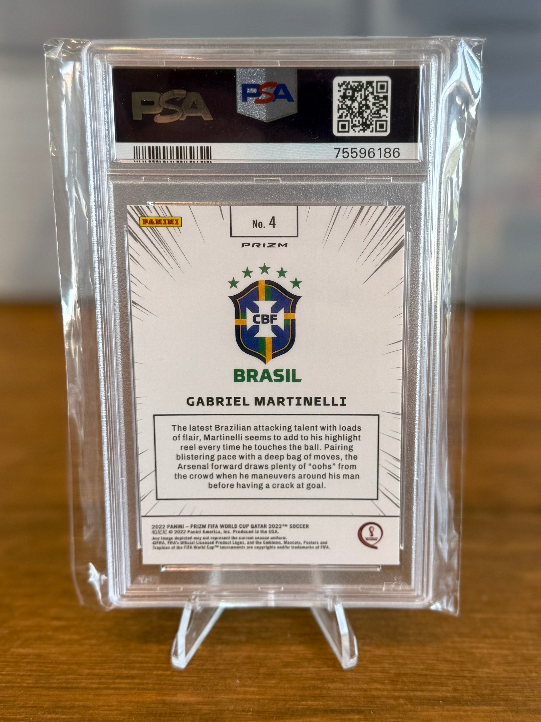 2022 Panini Prizm World Cup Qatar Gabriel Martinelli Manga #4